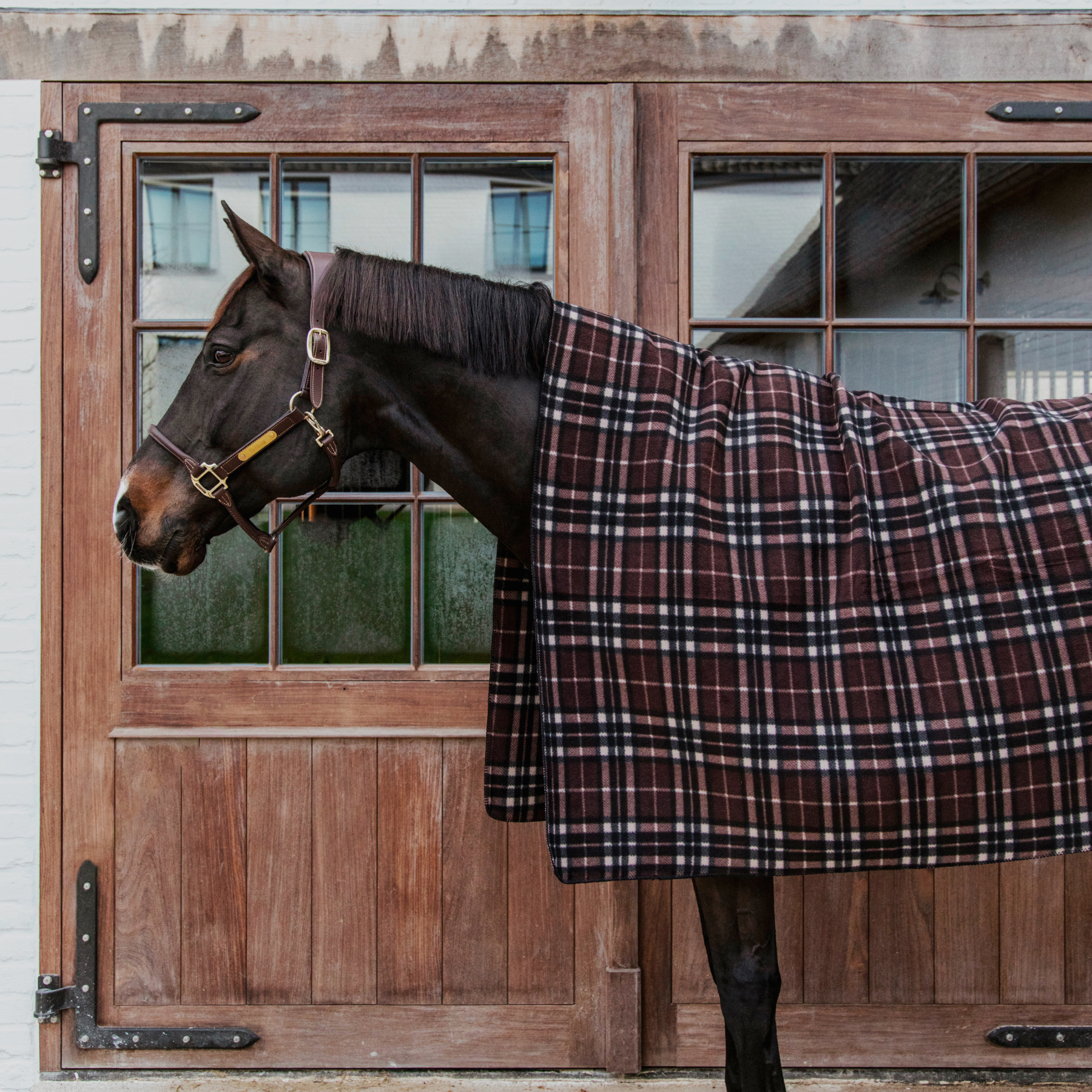 Kentucky Horsewear Heavy Fleece Rug Square, Check Printing