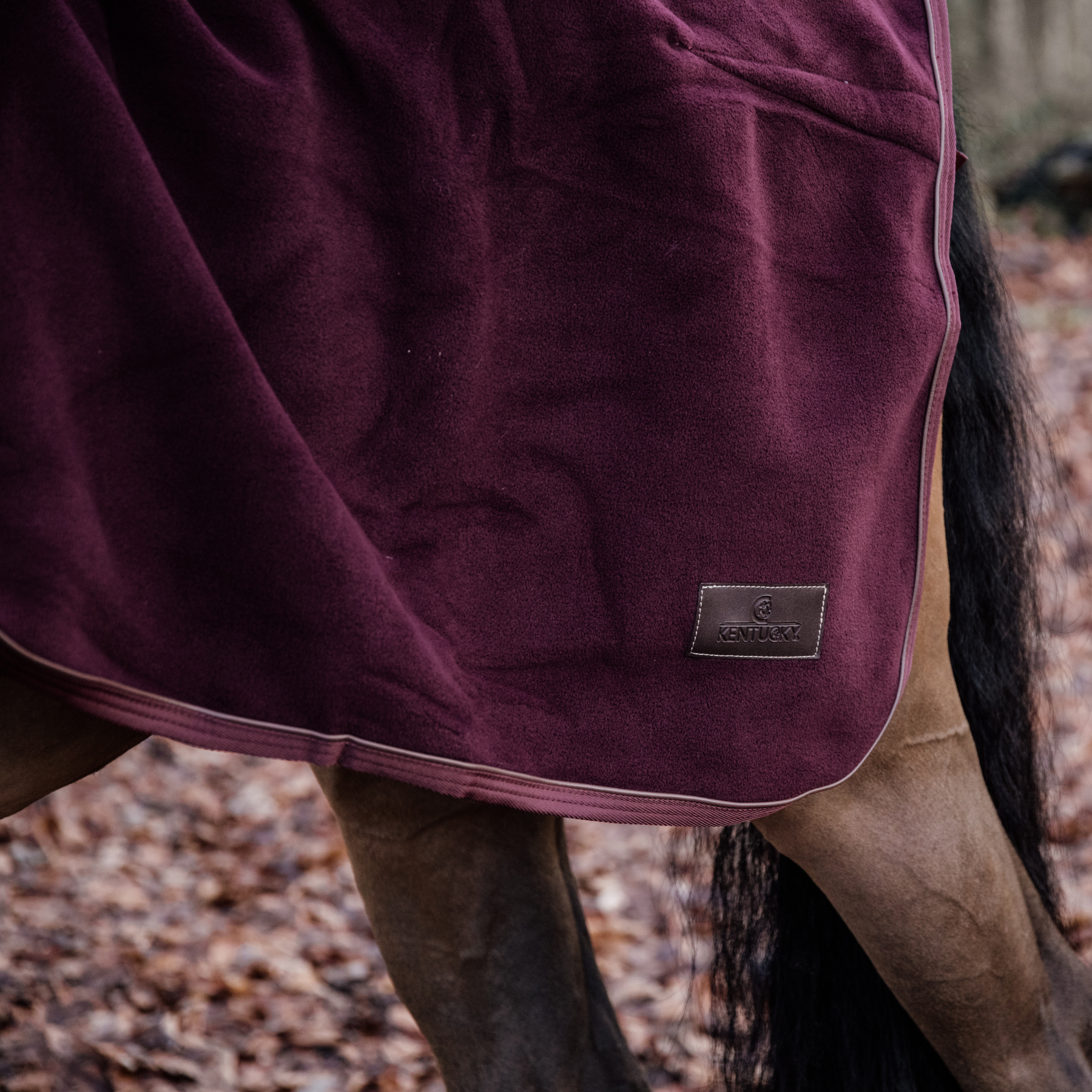 Kentucky Horsewear Riding Rug Heavy Fleece, Burgundy