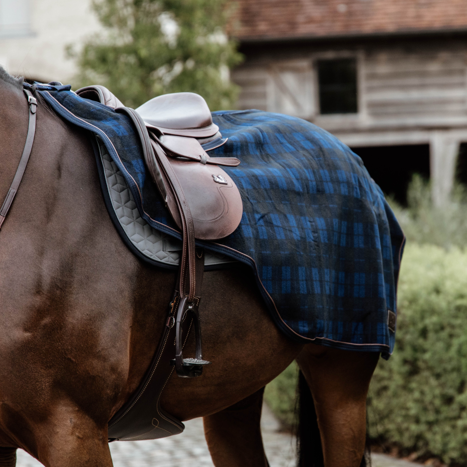 Kentucky Horsewear Riding Rug Heavy Fleece, Check Printing