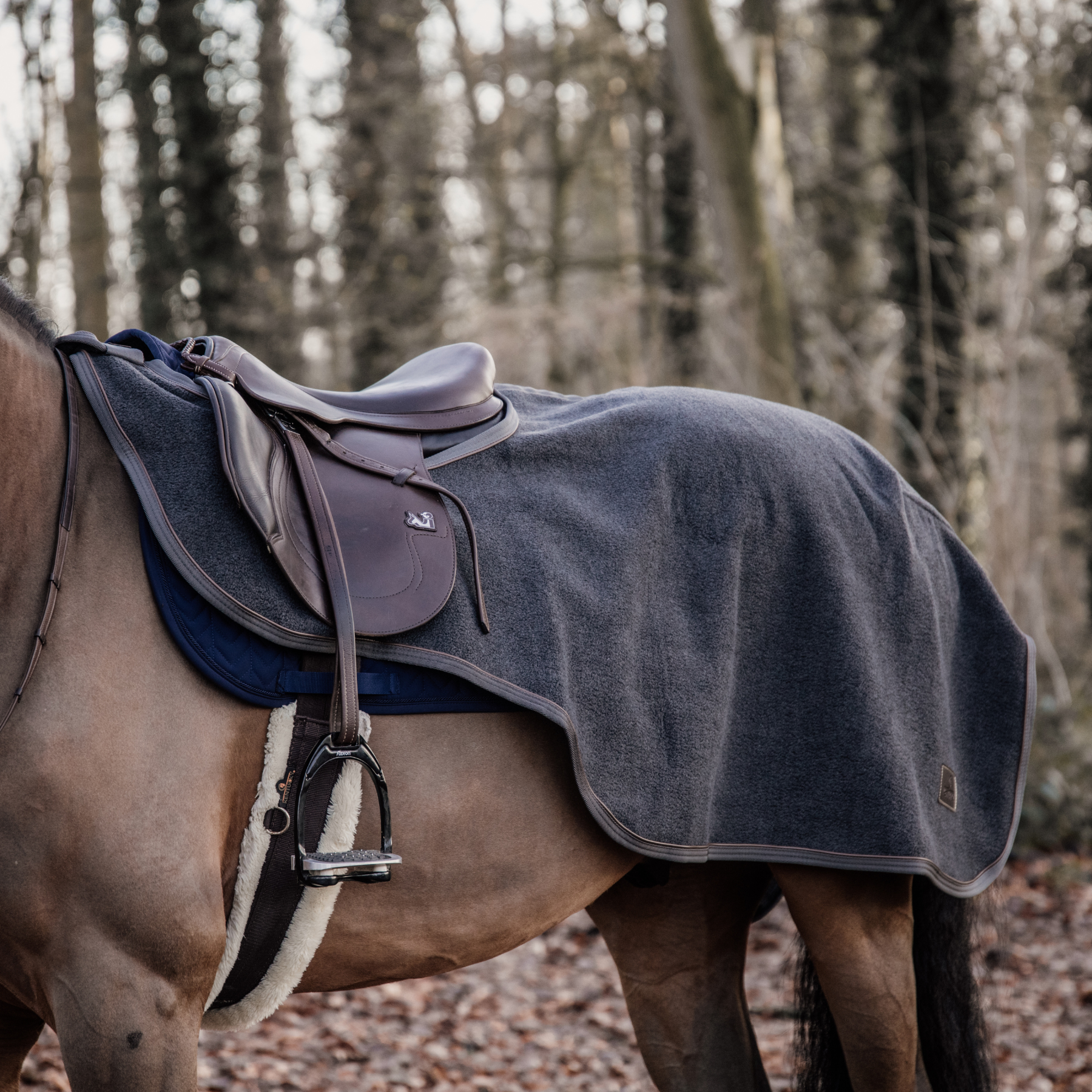 Kentucky Horsewear Riding Rug Heavy Fleece, Gray