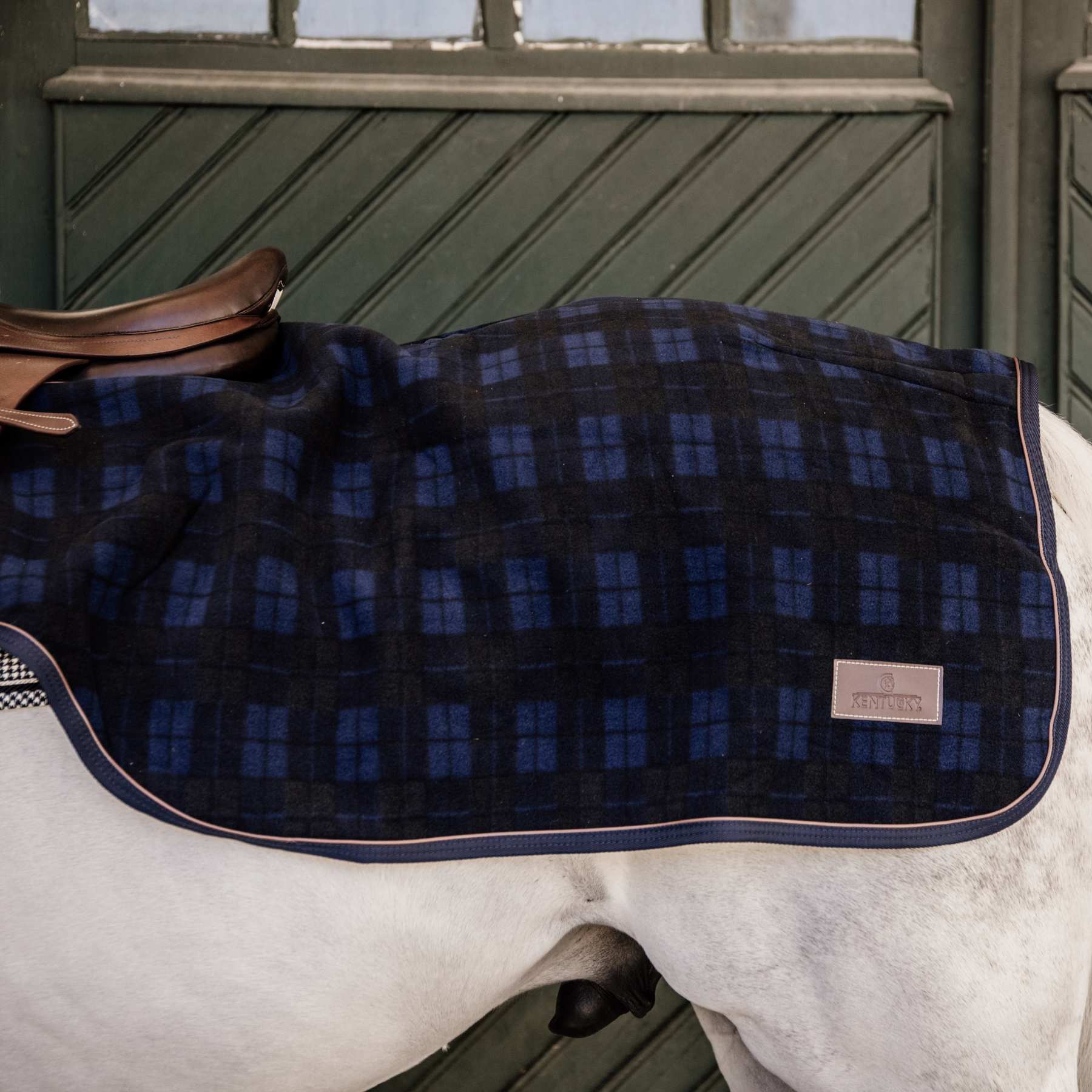 Kentucky Horsewear Riding Rug Heavy Fleece, Check Printing