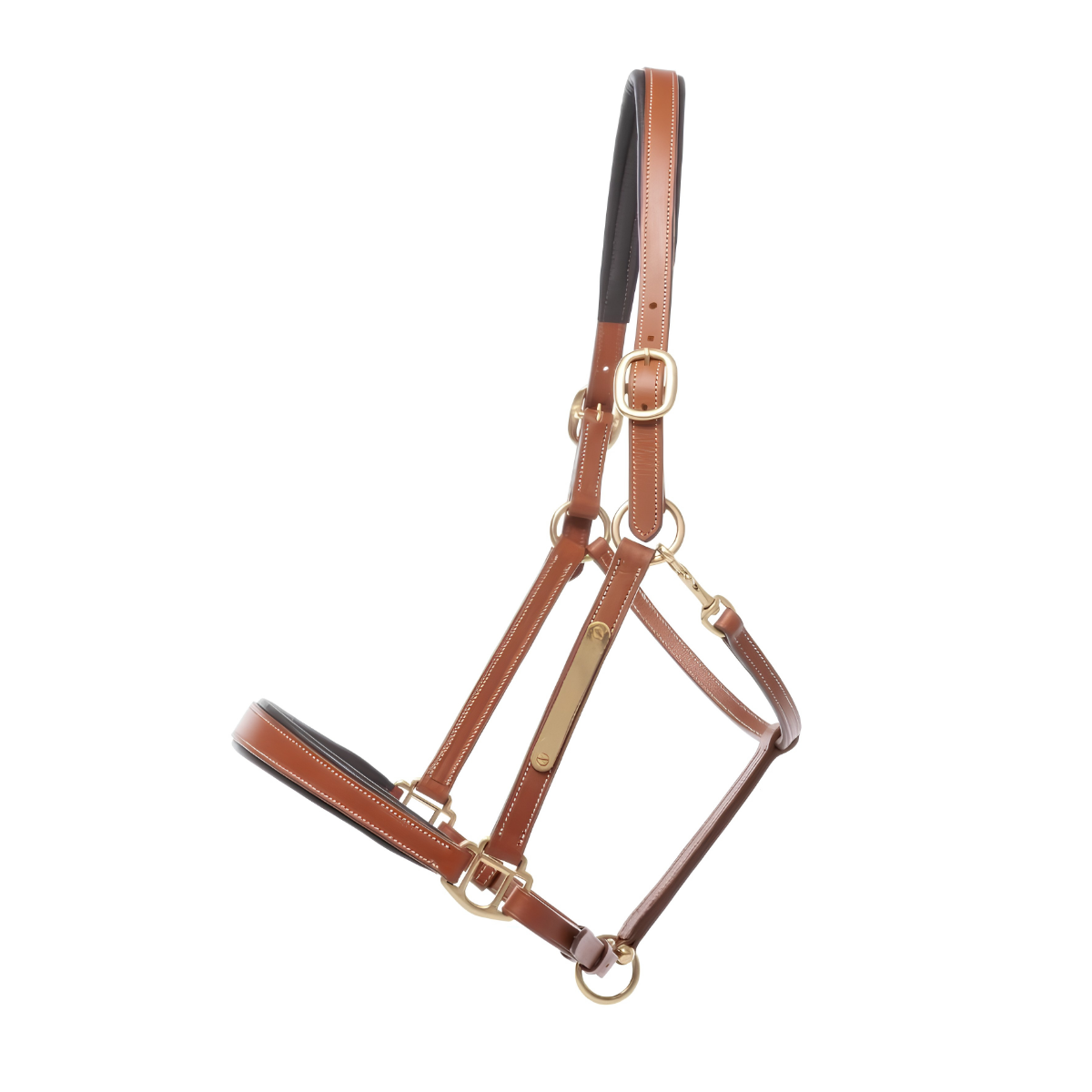 Kavalkade Bennett Leather Halter, Cognac with Brass