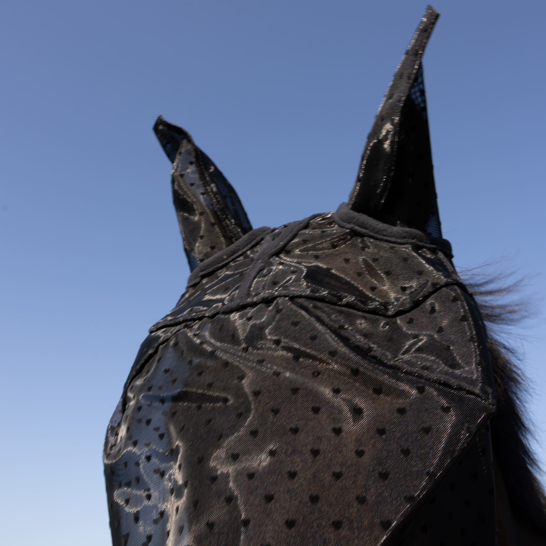 Kentucky Horsewear Fly Mask Heart with Ears and Nose, Black