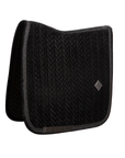 Kentucky Horsewear Saddle Pad Velvet Mini Pearls Dressage, Black