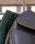 Kentucky Horsewear Saddle Pad Velvet Mini Pearls Dressage, Pine Green
