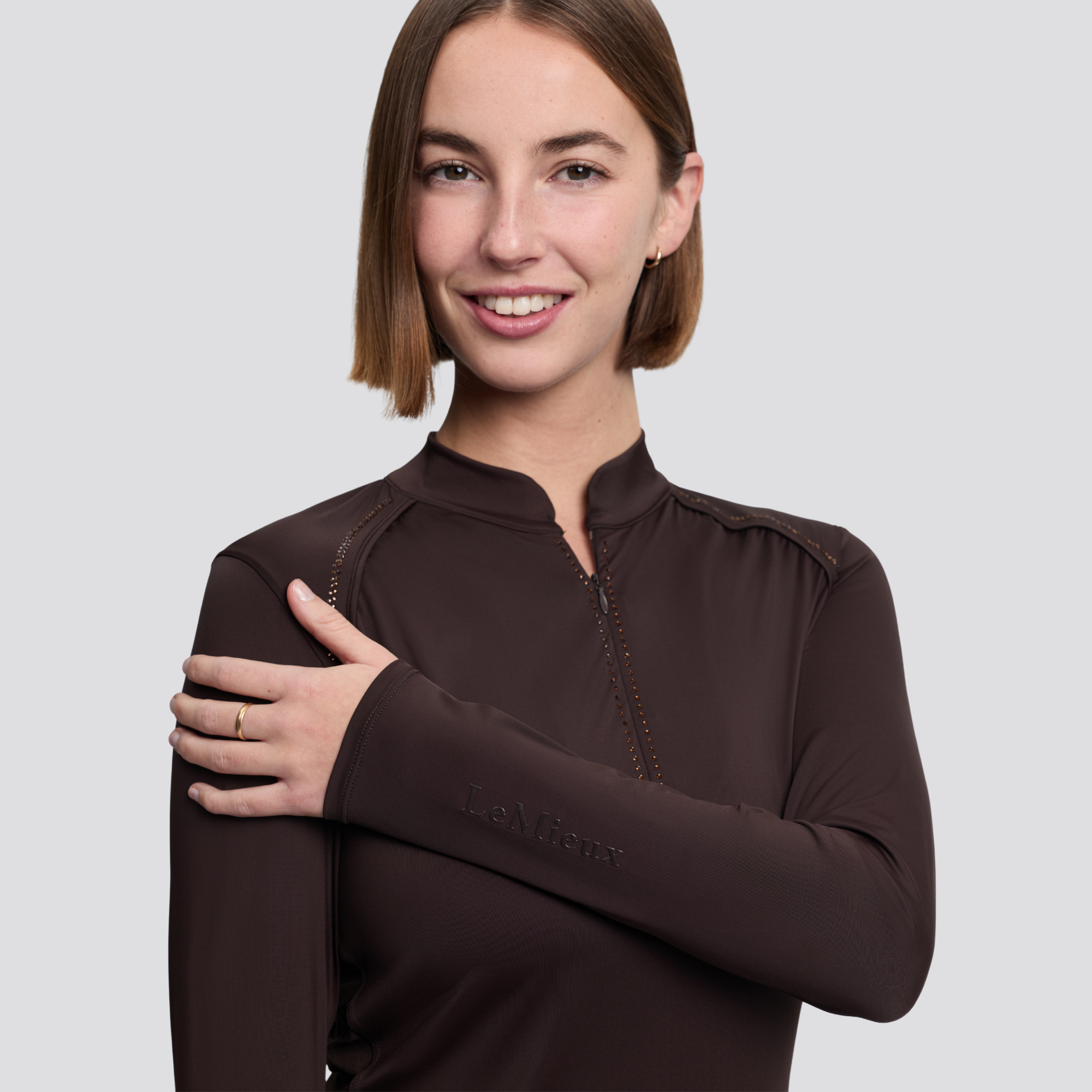 LeMieux Brilliance Heyden Ladies Lightweight Base Layer, Espresso