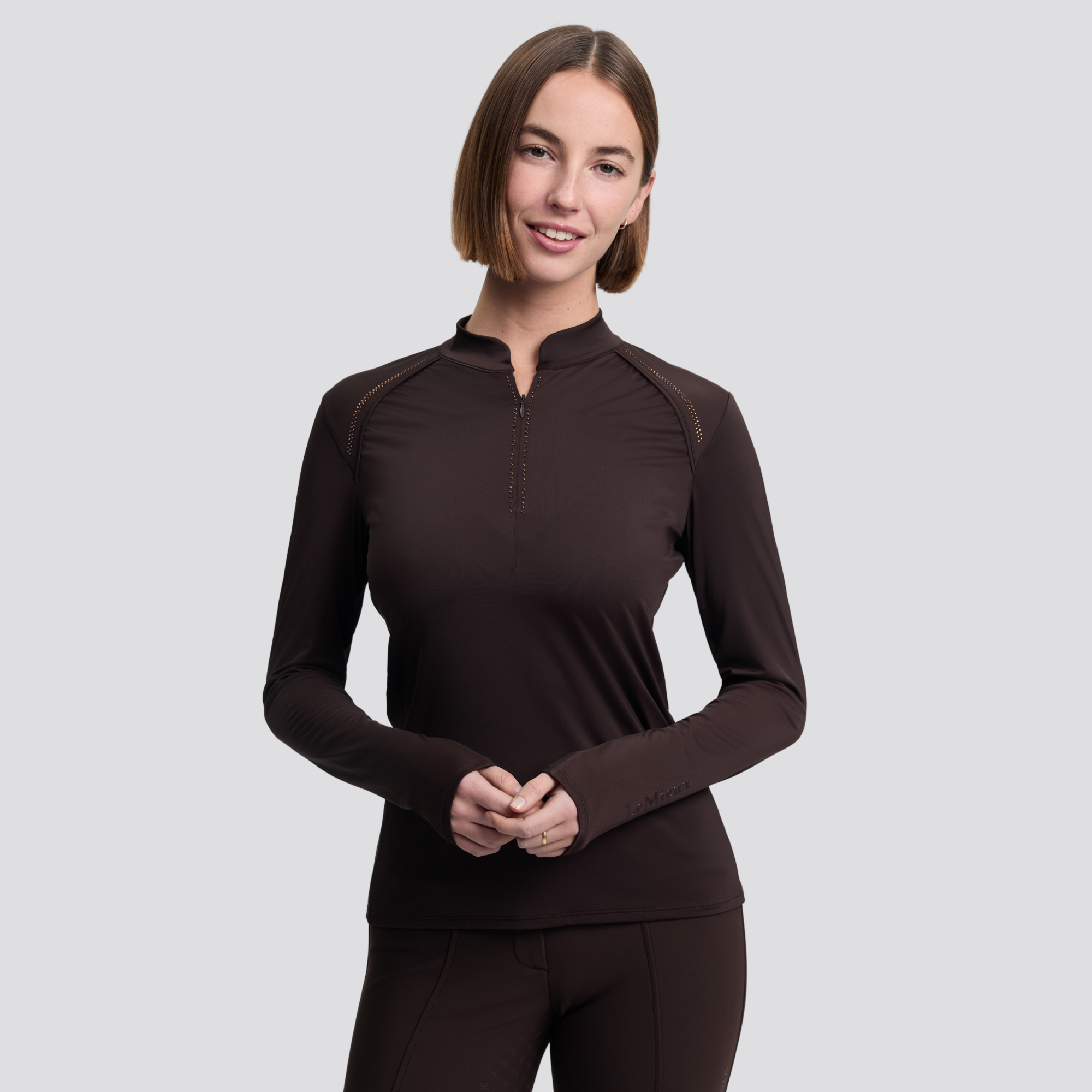 LeMieux Brilliance Heyden Ladies Lightweight Base Layer, Espresso