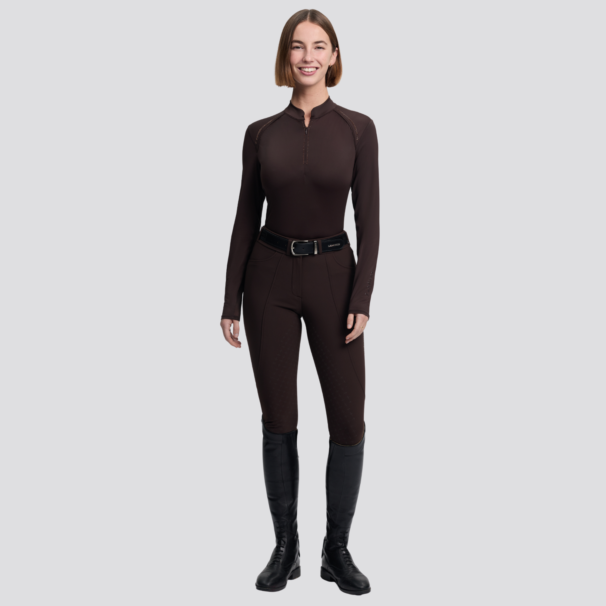 LeMieux Brilliance Heyden Ladies Lightweight Base Layer, Espresso