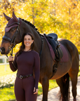 LeMieux Britney Seamless Long Sleeve Training Shirt, Damson