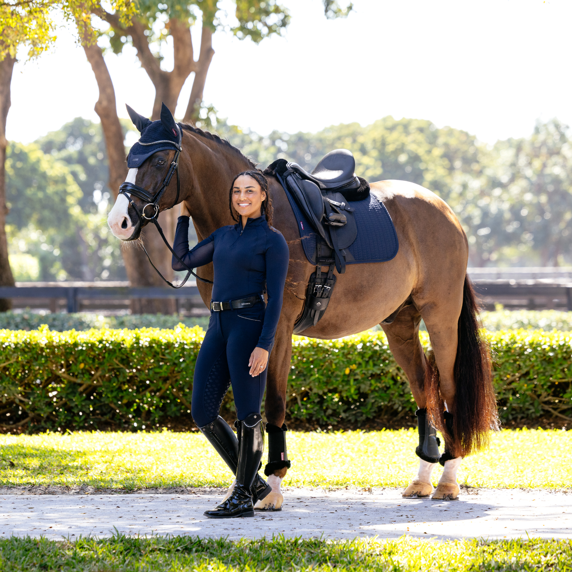 LeMieux Essence Dressage Saddle Pad, Navy