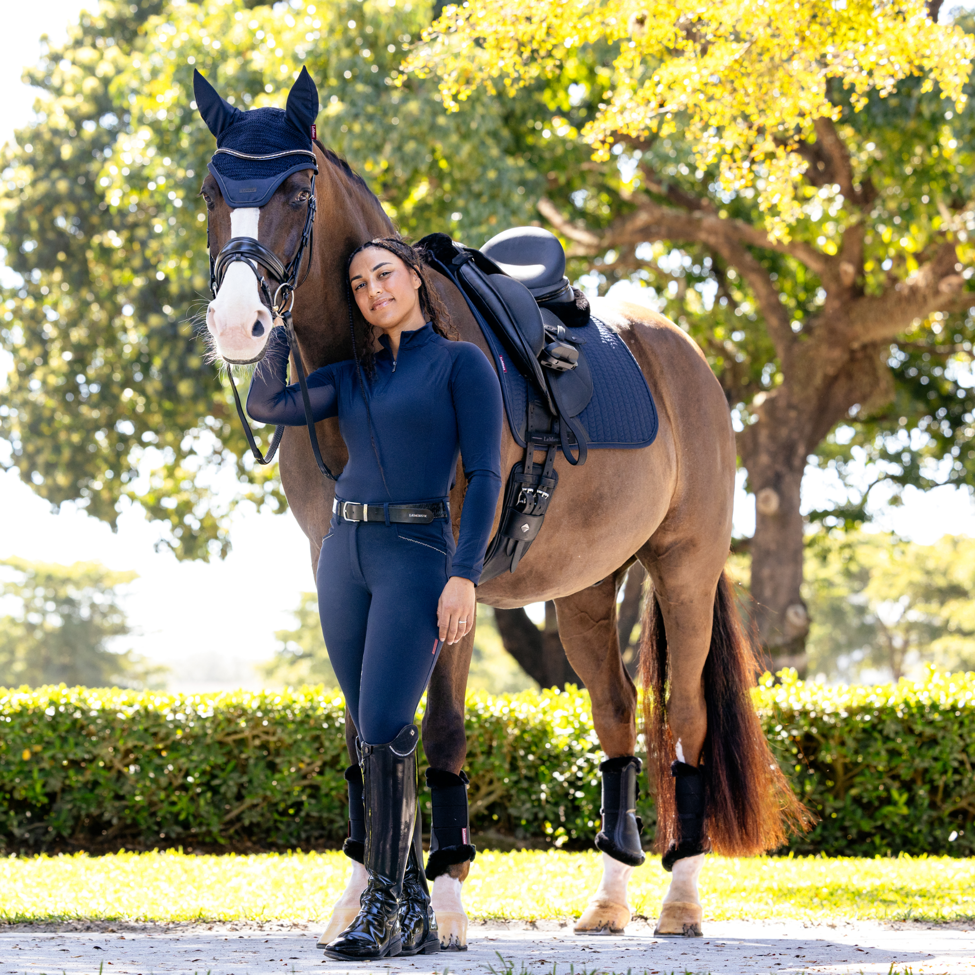 LeMieux Essence Dressage Saddle Pad, Navy