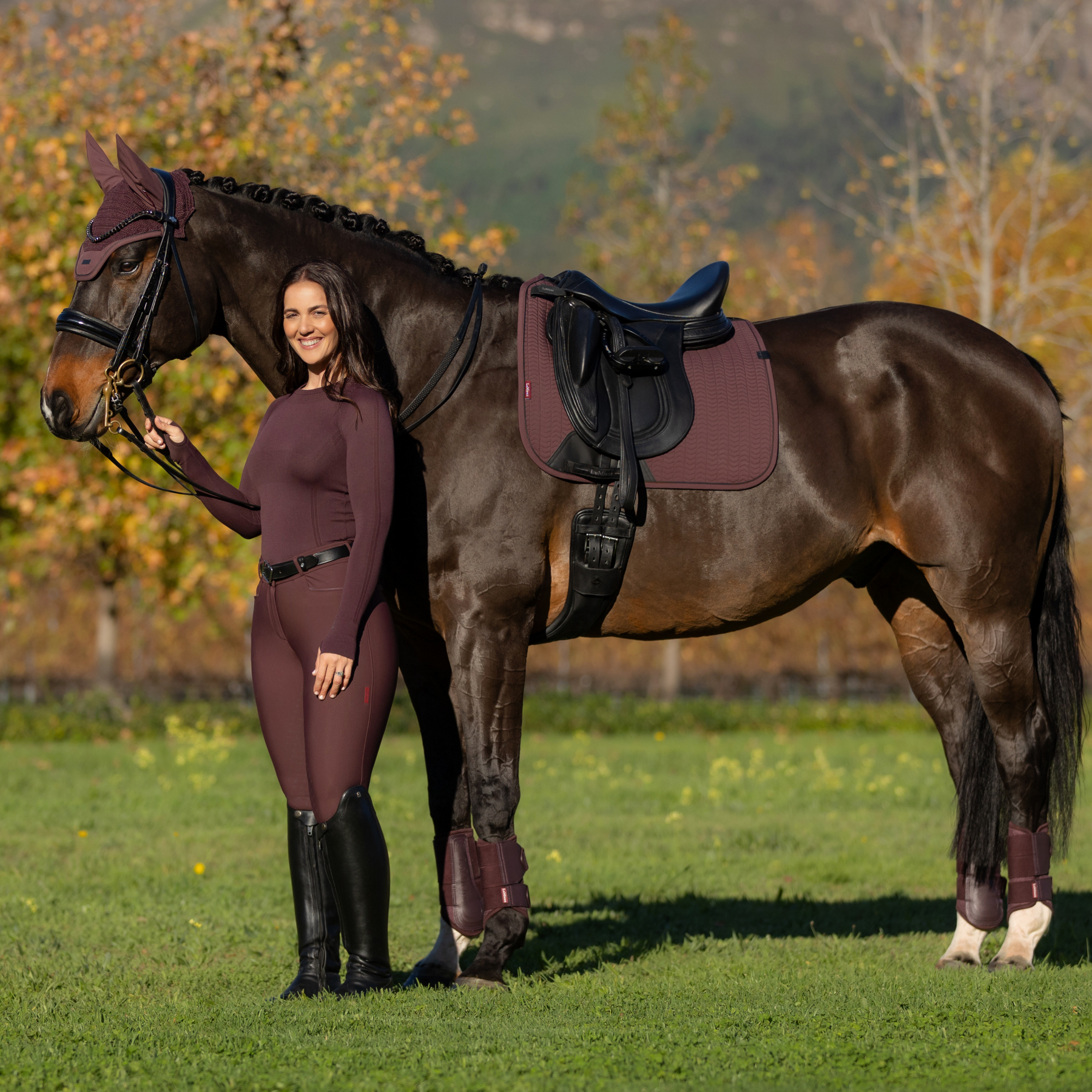 LeMieux Finesse Dressage Saddle Pad, Damson