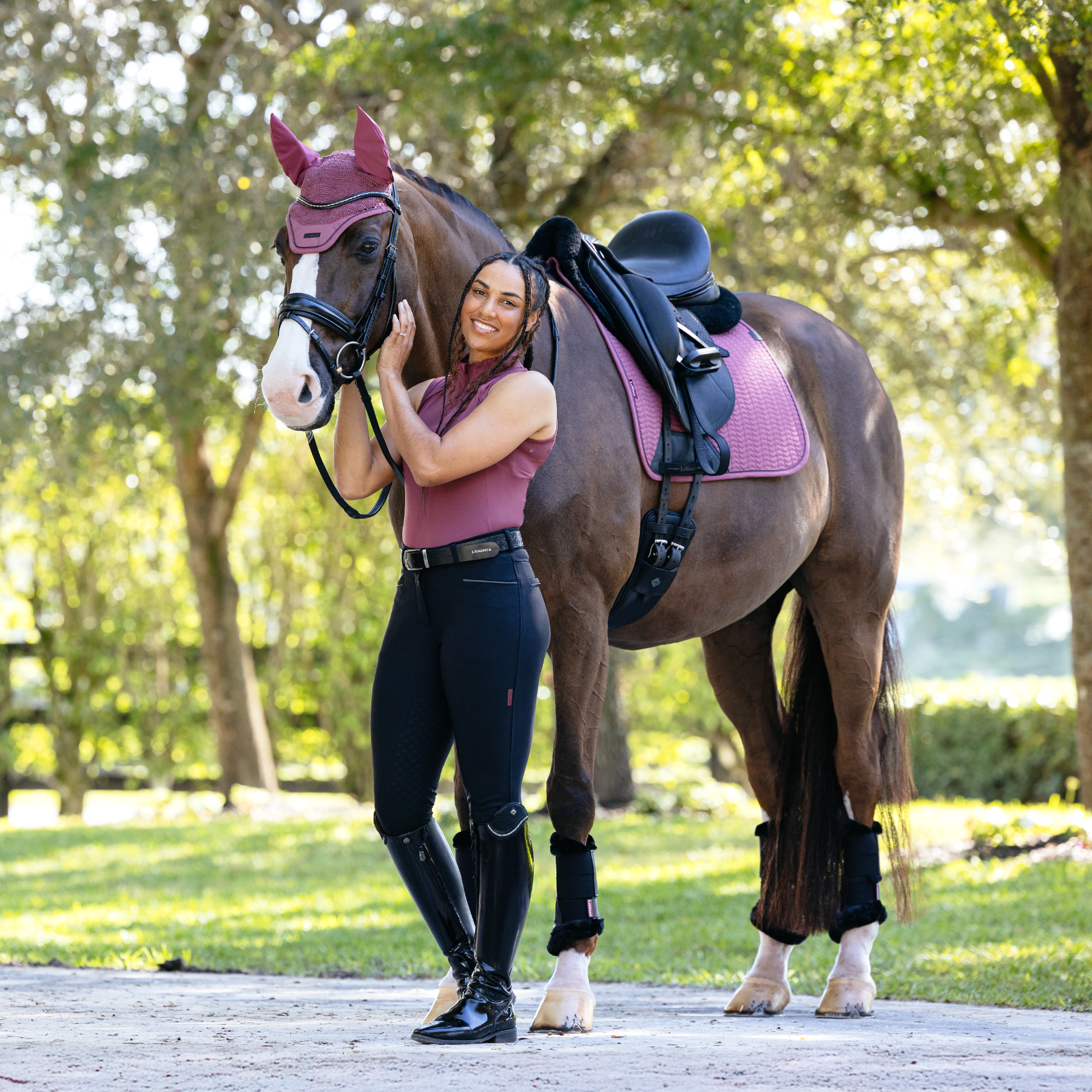 LeMieux Finesse Dressage Saddle Pad, Rosewood