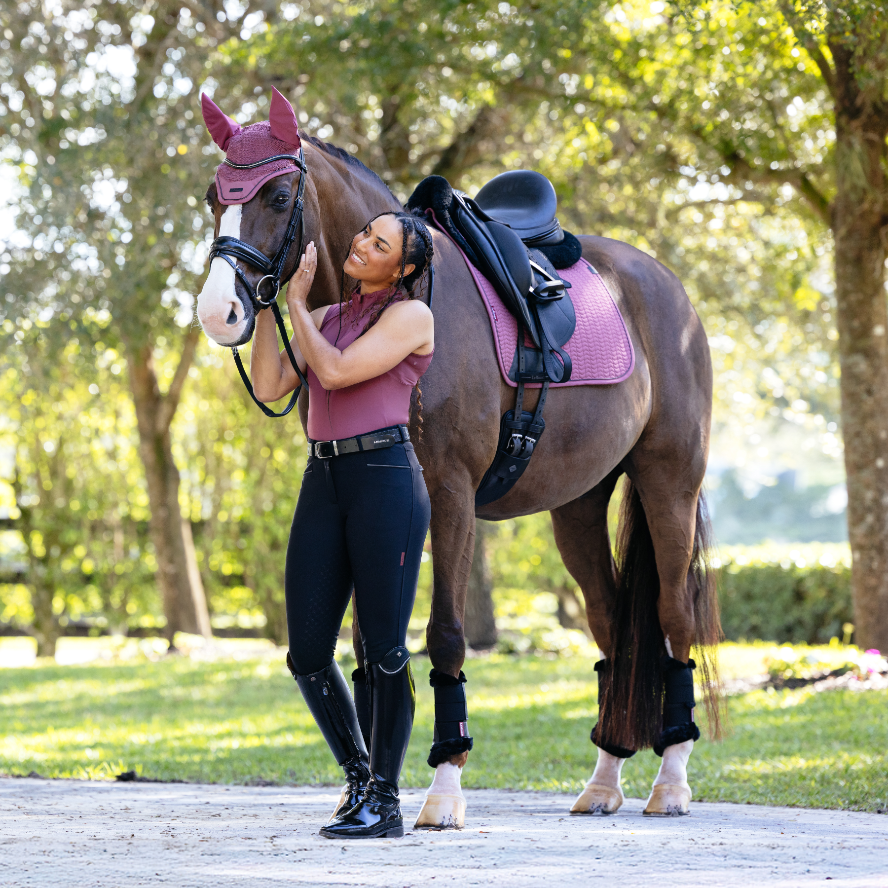 LeMieux Finesse Dressage Saddle Pad, Rosewood