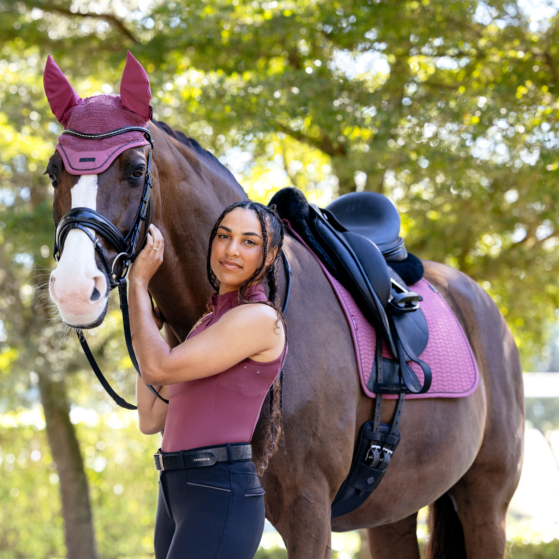 LeMieux Finesse Dressage Saddle Pad, Rosewood