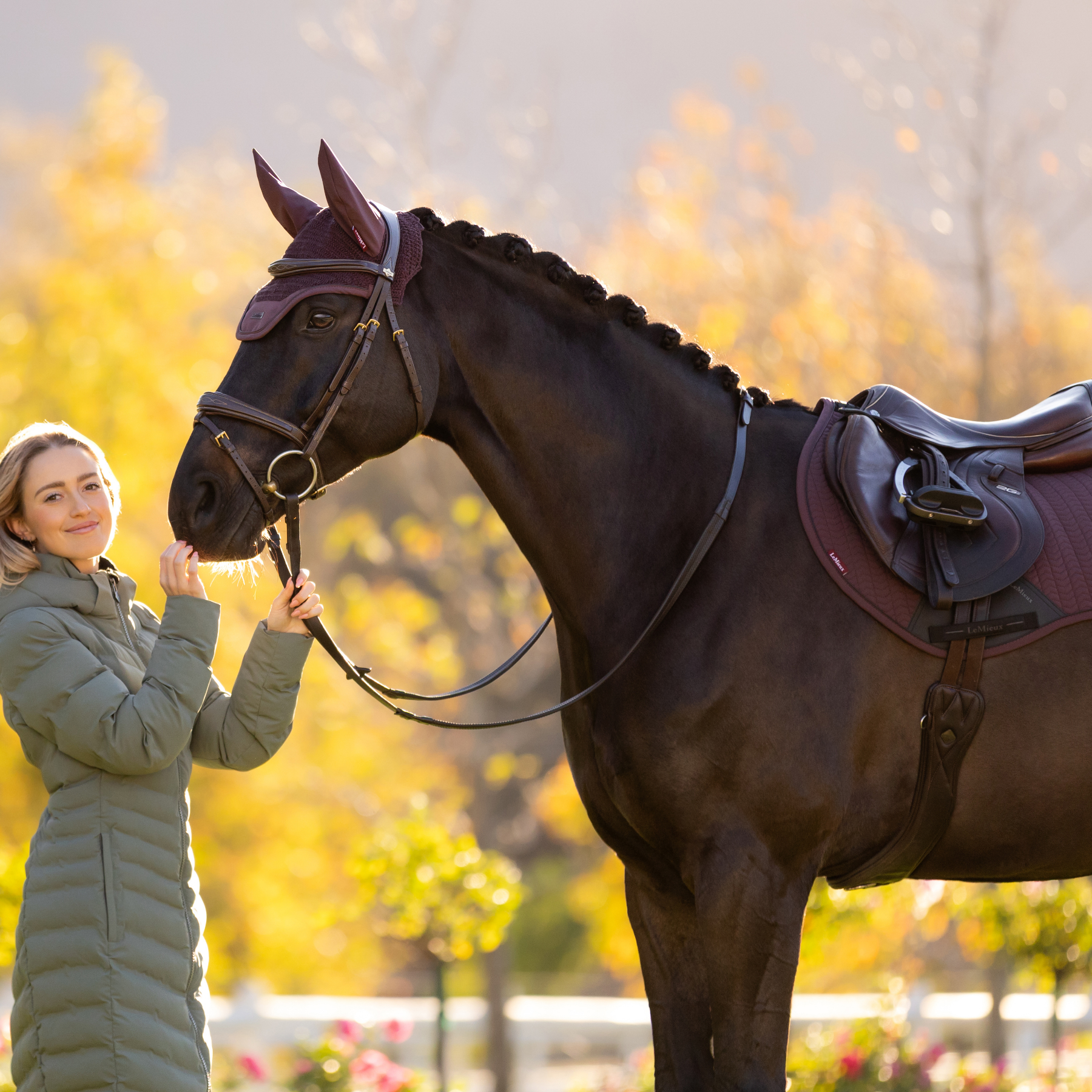 LeMieux Finesse EuroJump Saddle Pad, Damson