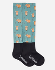 LeMieux Footsie Socks Highland Cow/Aloe