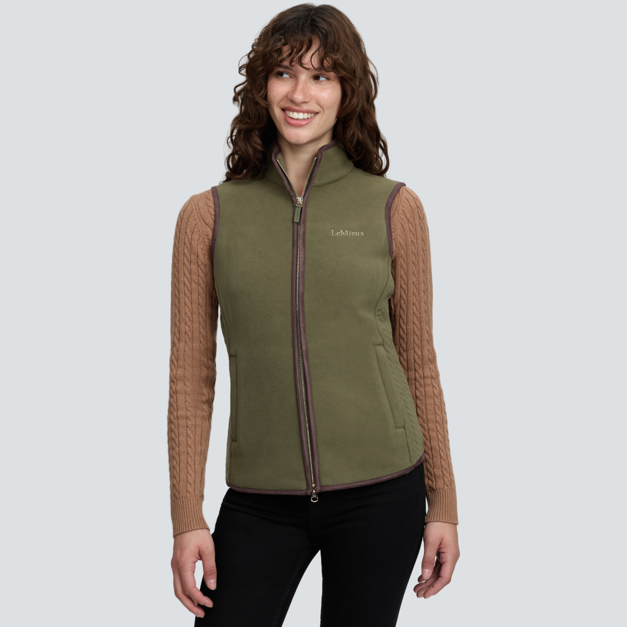 LeMieux Frankie Ladies Fleece Vest, Willow Green