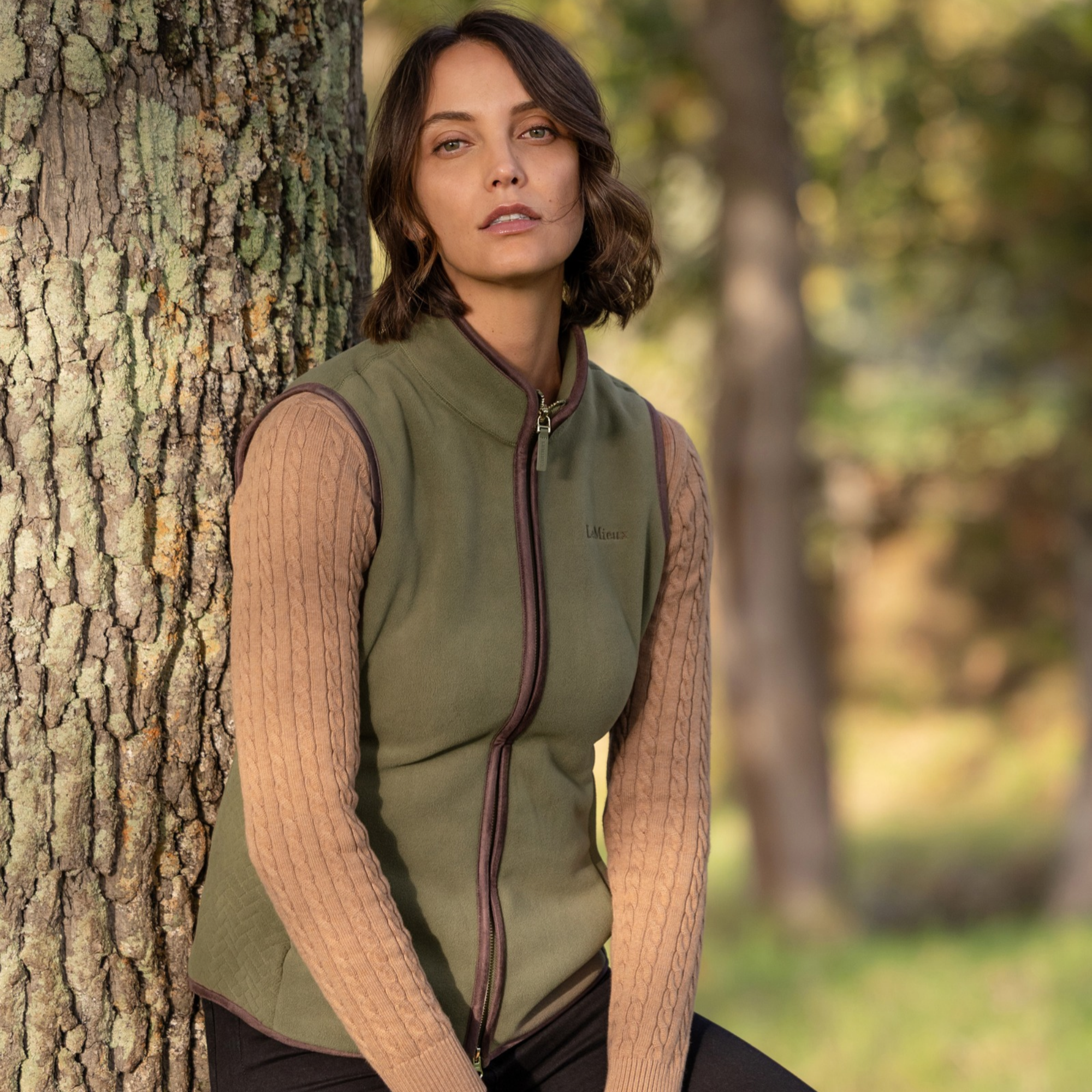 LeMieux Frankie Ladies Fleece Vest, Willow Green