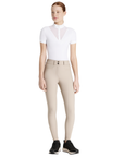 LeMieux Izzy Young Rider Pull On Knee Grip Breeches, Almond