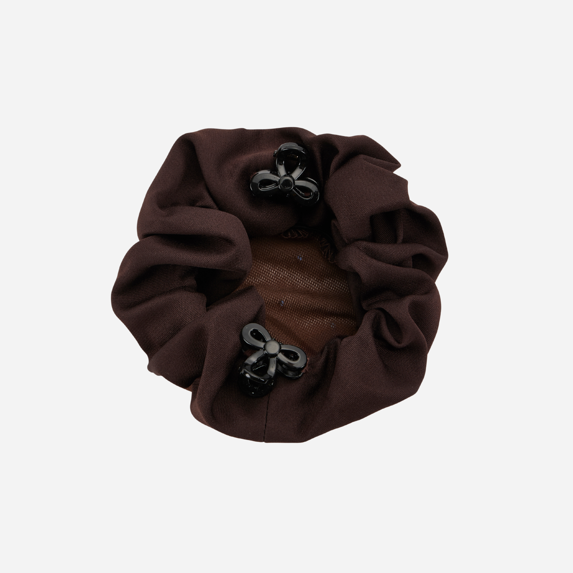 LeMieux Scrunchie with Crystal Hair Net, Brown/Brown
