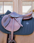 Kentucky Horsewear Show Jumping Saddle Pad with Metal Chain, Black