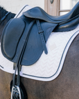 Kentucky Horsewear Dressage Saddle Pad with Metal Chain, White