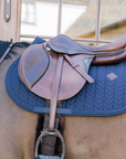 Kentucky Horsewear Show Jumping Saddle Pad with Metal Chain, Navy