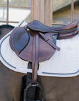 Kentucky Horsewear Show Jumping Saddle Pad with Metal Chain, White