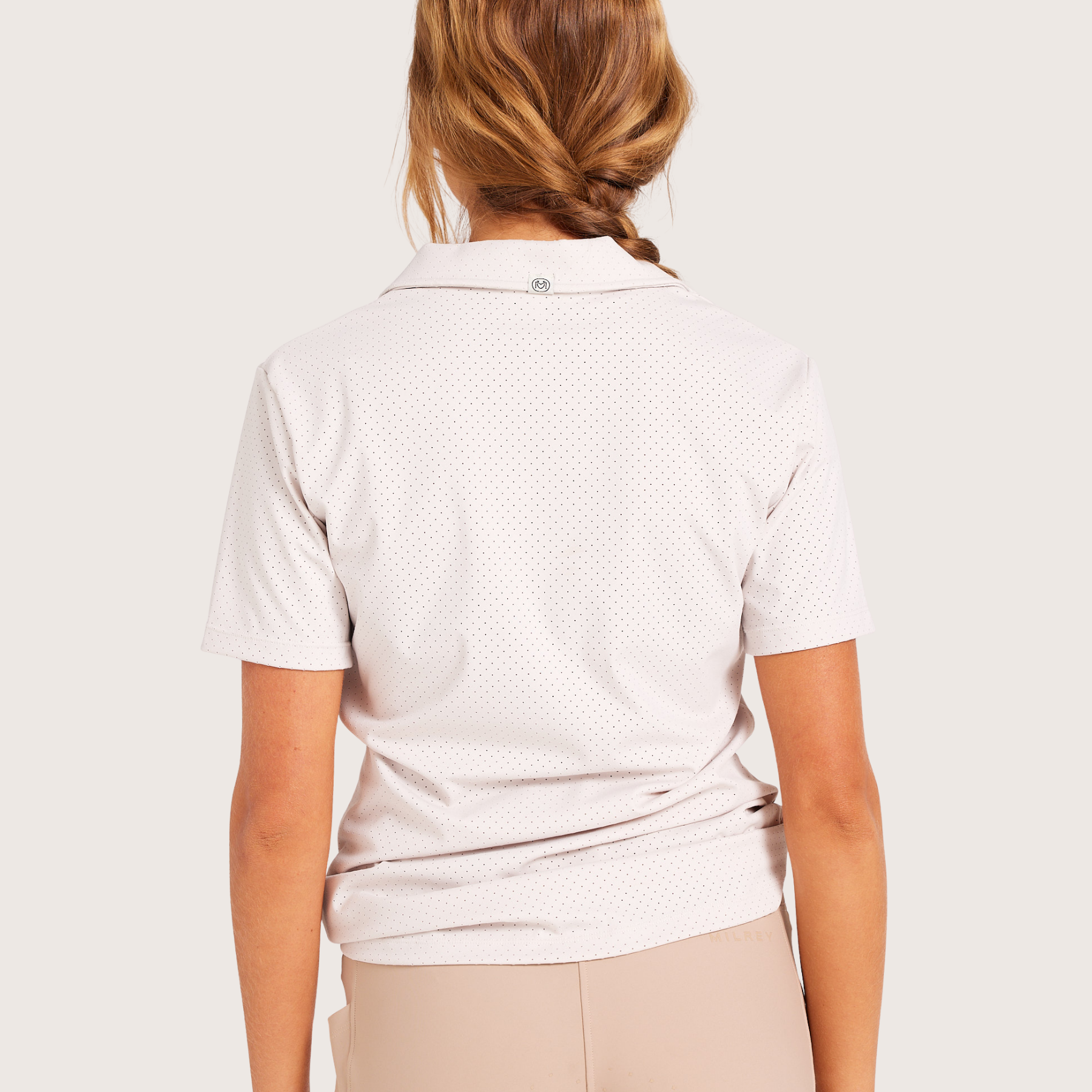 Milrey CALLIE Ladies Short Sleeve Blouse, Stone