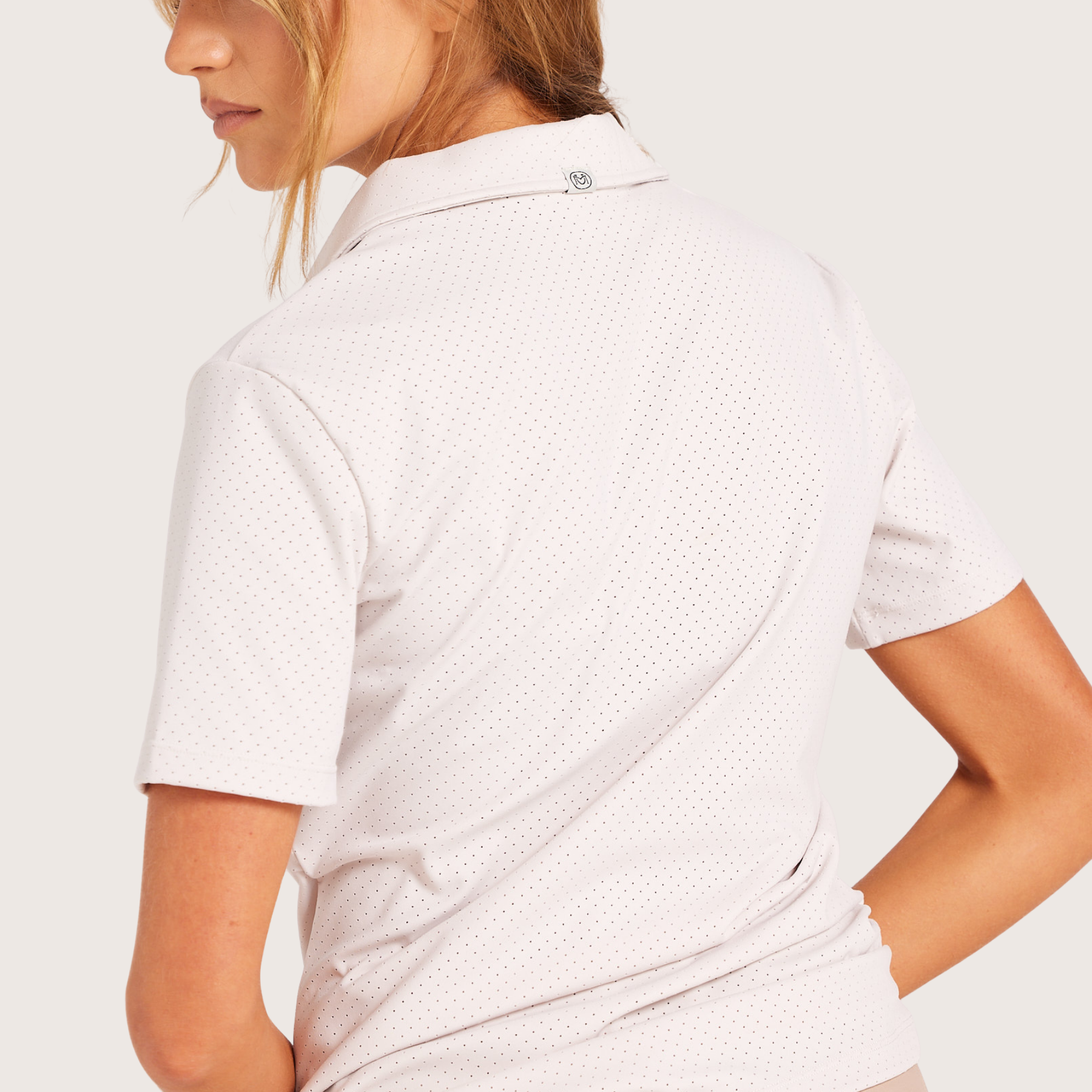 Milrey CALLIE Ladies Short Sleeve Blouse, Stone