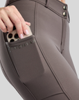 Montar Megan Yati Ladies Full Grip High Rise Breeches with Phone Pockets, Black Peony