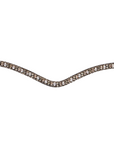 Montar Dlux Grey Snap-On Browband, Black Leather