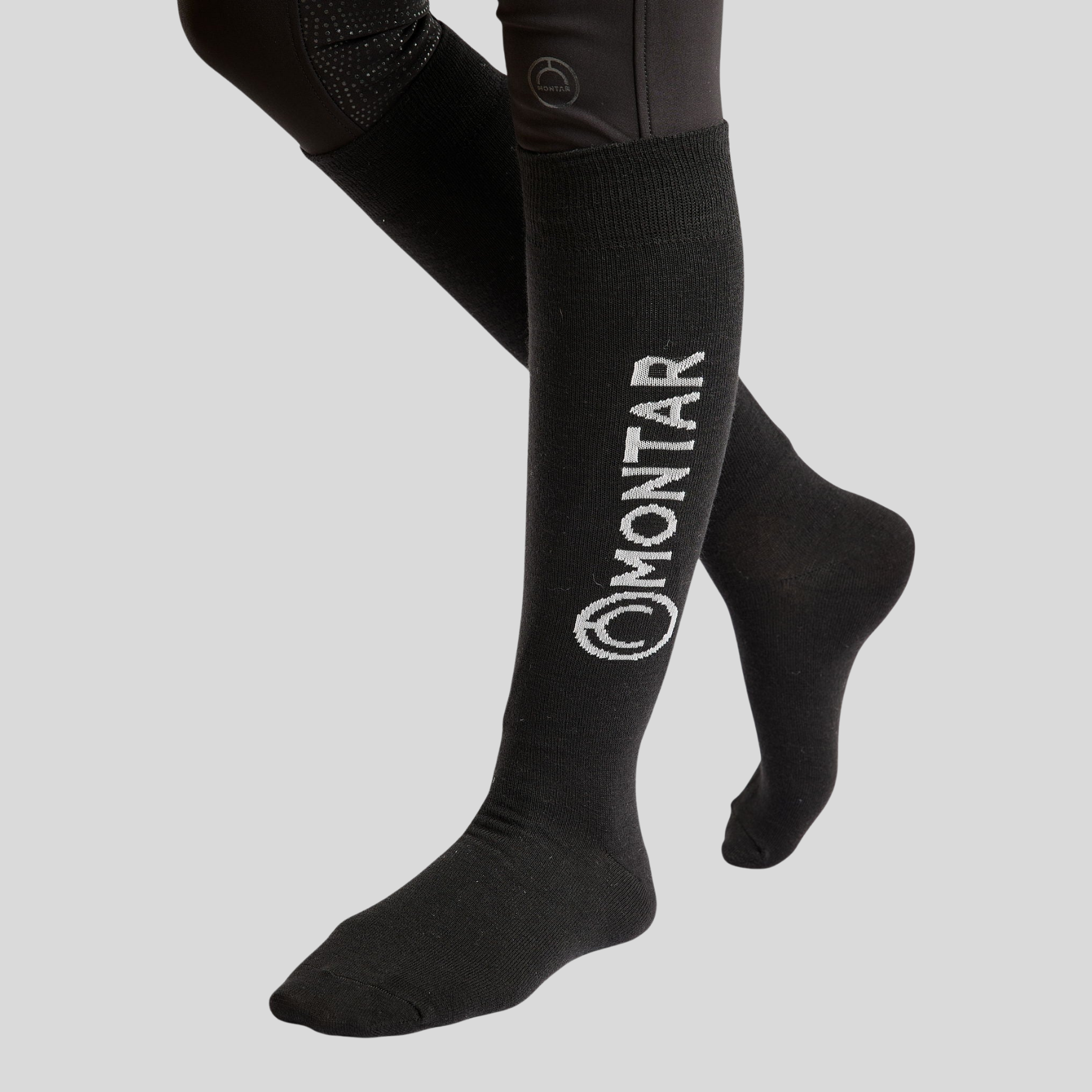 Montar Long Wool Socks, Black