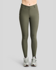 Montar Megan Yati Ladies Full Grip High Rise Breeches with Phone Pockets, Forest Green