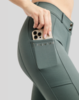 Montar Megan Yati Ladies Full Grip High Rise Breeches with Phone Pockets, Jade