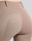 Montar MoAddie Ladies Hybrid Full Grip Pull-on Thermo Riding Leggings, Nougat Brown