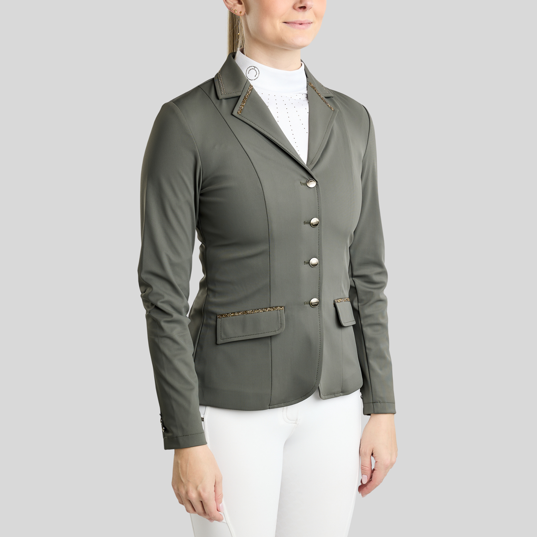 Montar MoEve Ladies Softshell Competition Jacket with Crystals, Forest Green