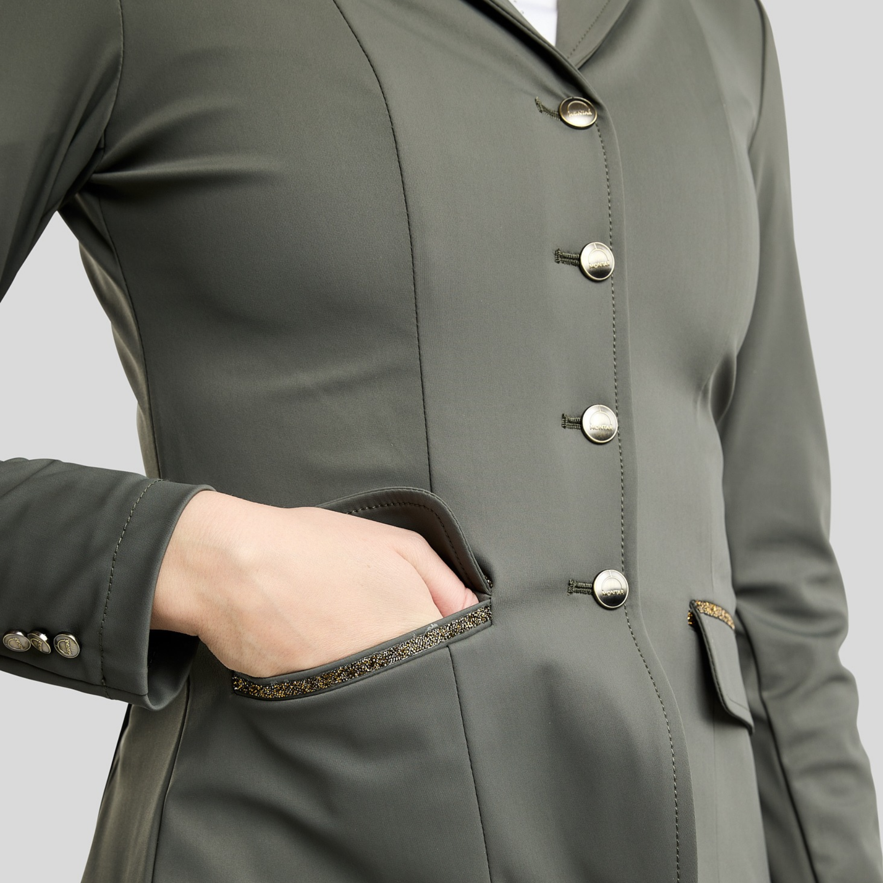 Montar MoEve Ladies Softshell Competition Jacket with Crystals, Forest Green