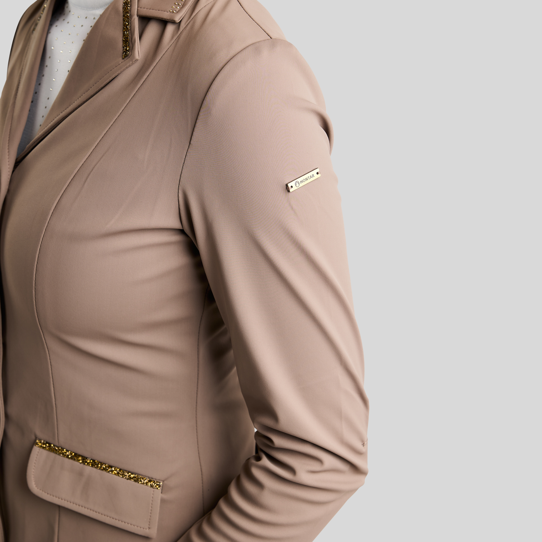 Montar MoEve Ladies Softshell Competition Jacket with Crystals, Nougat Brown