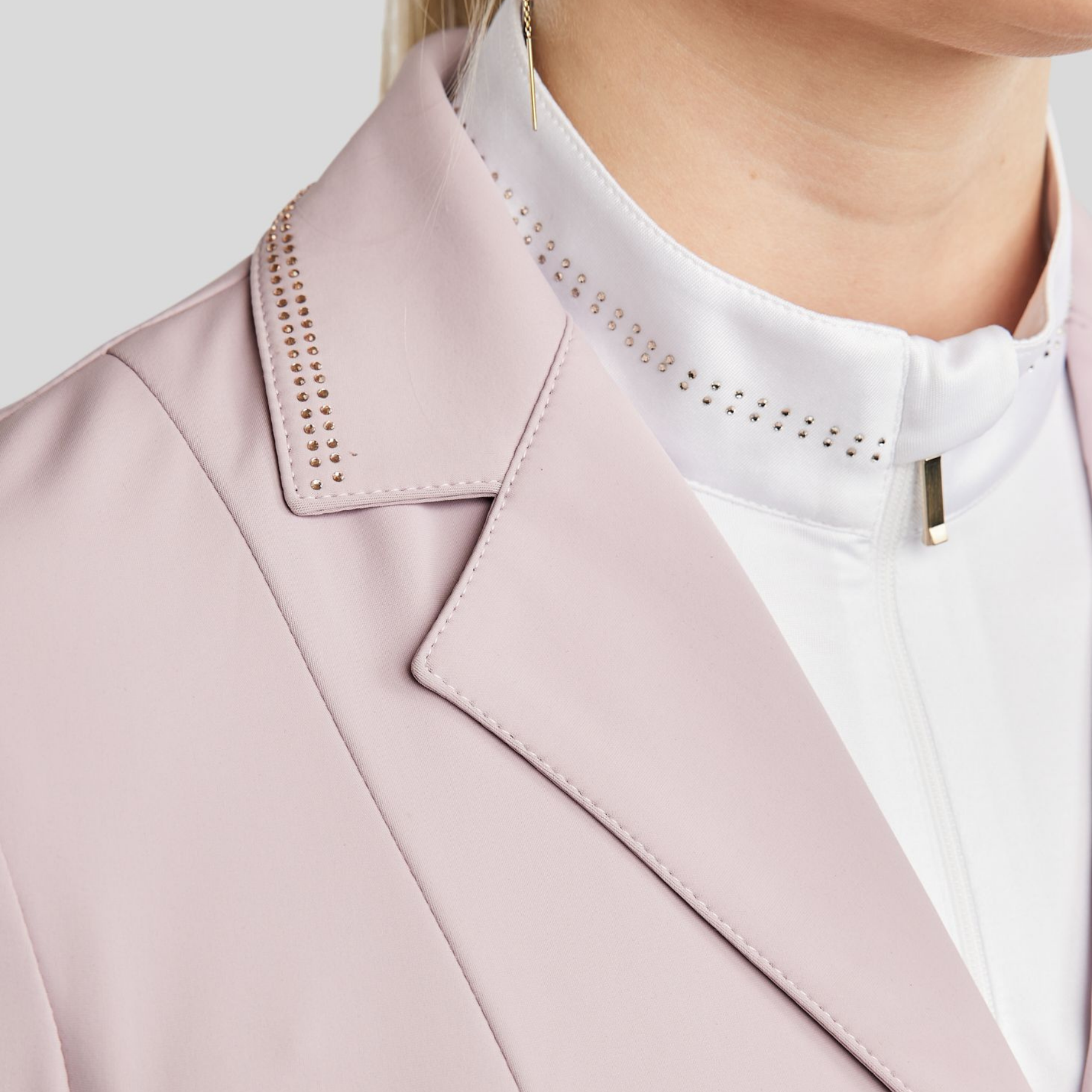 Montar MoEverlisa Competition Jacket with Champagne Crystals, Cheeky Pink