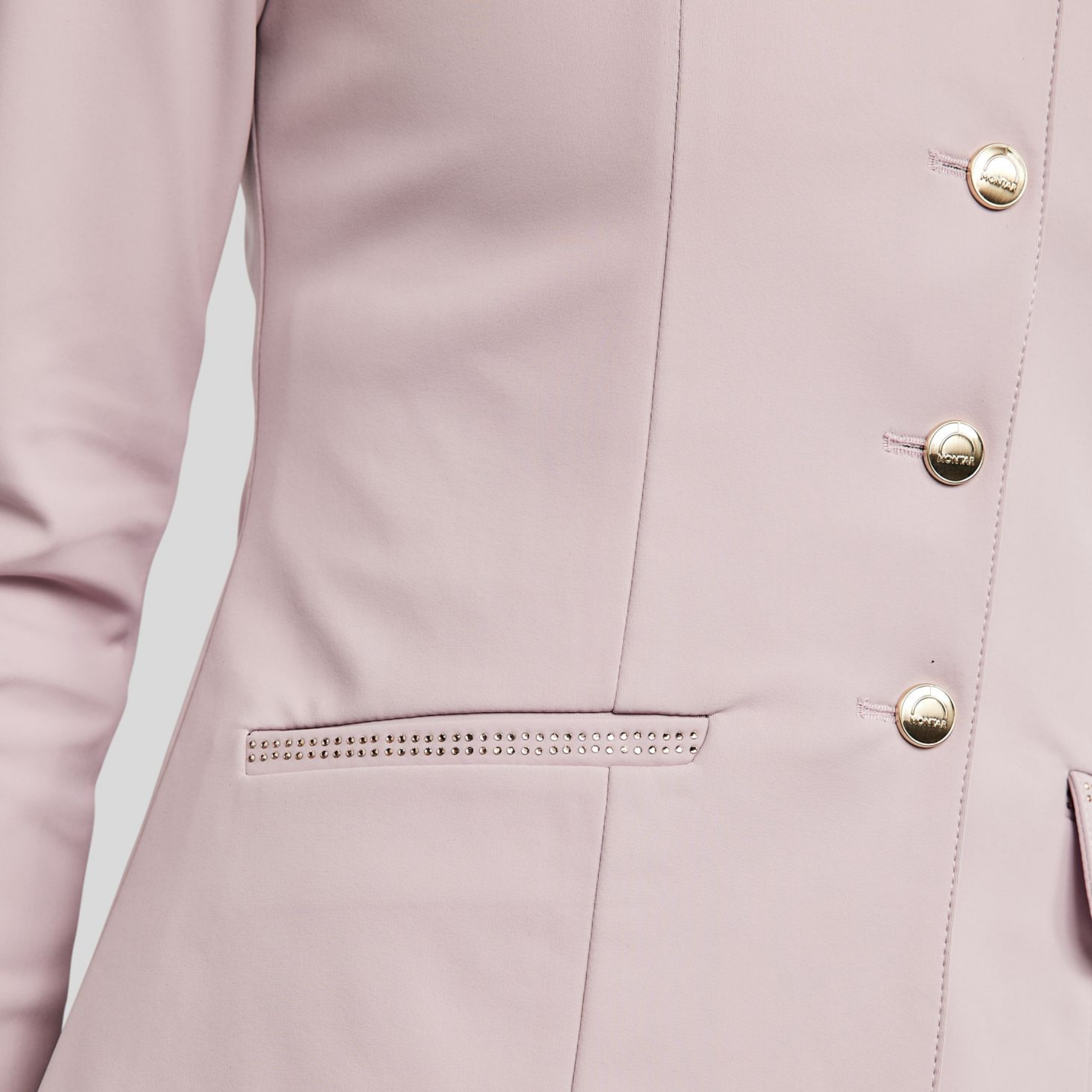 Montar MoEverlisa Competition Jacket with Champagne Crystals, Cheeky Pink