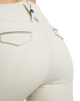 Montar MoGloria Caviar Tape Ladies Full Grip Breeches, Light Silver Grey