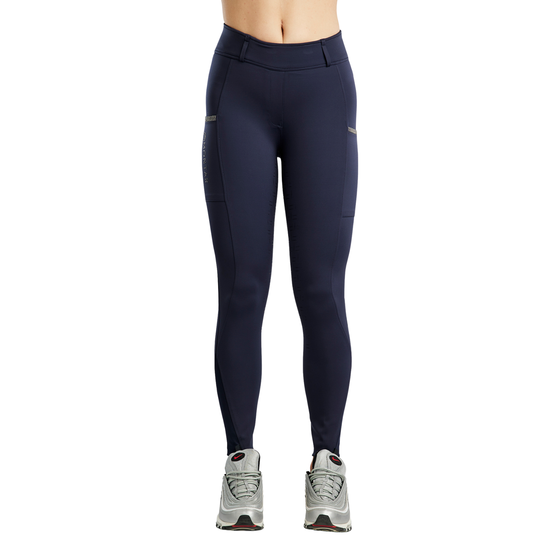 Montar MoGloria Caviar Tape Ladies Hybrid Pull On Full Grip Leggings, Navy