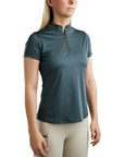 Montar MoGloria Ladies Short Sleeved Training Shirt with Caviar Tape, Dark Slate