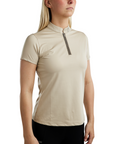 Montar MoGloria Ladies Short Sleeved Training Shirt with Caviar Tape, Light Silver Gray