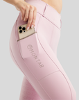 Montar MoLila Champagne Crystal Tape Ladies Full Grip Pull On Leggings, Candy Pink
