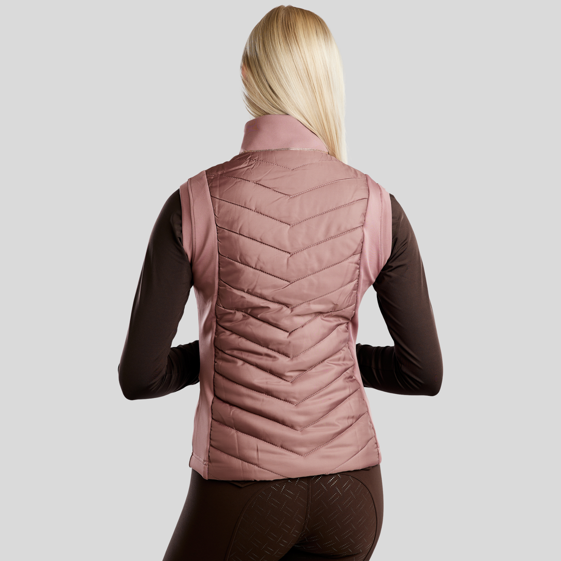 Montar MoMari Hybrid Ladies Bodywarmer w Rosegold Crystals, Dusty Rose
