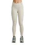 Montar MoMichelle Ladies Pull On Leggings with Gun Metal, Light Silver Gray