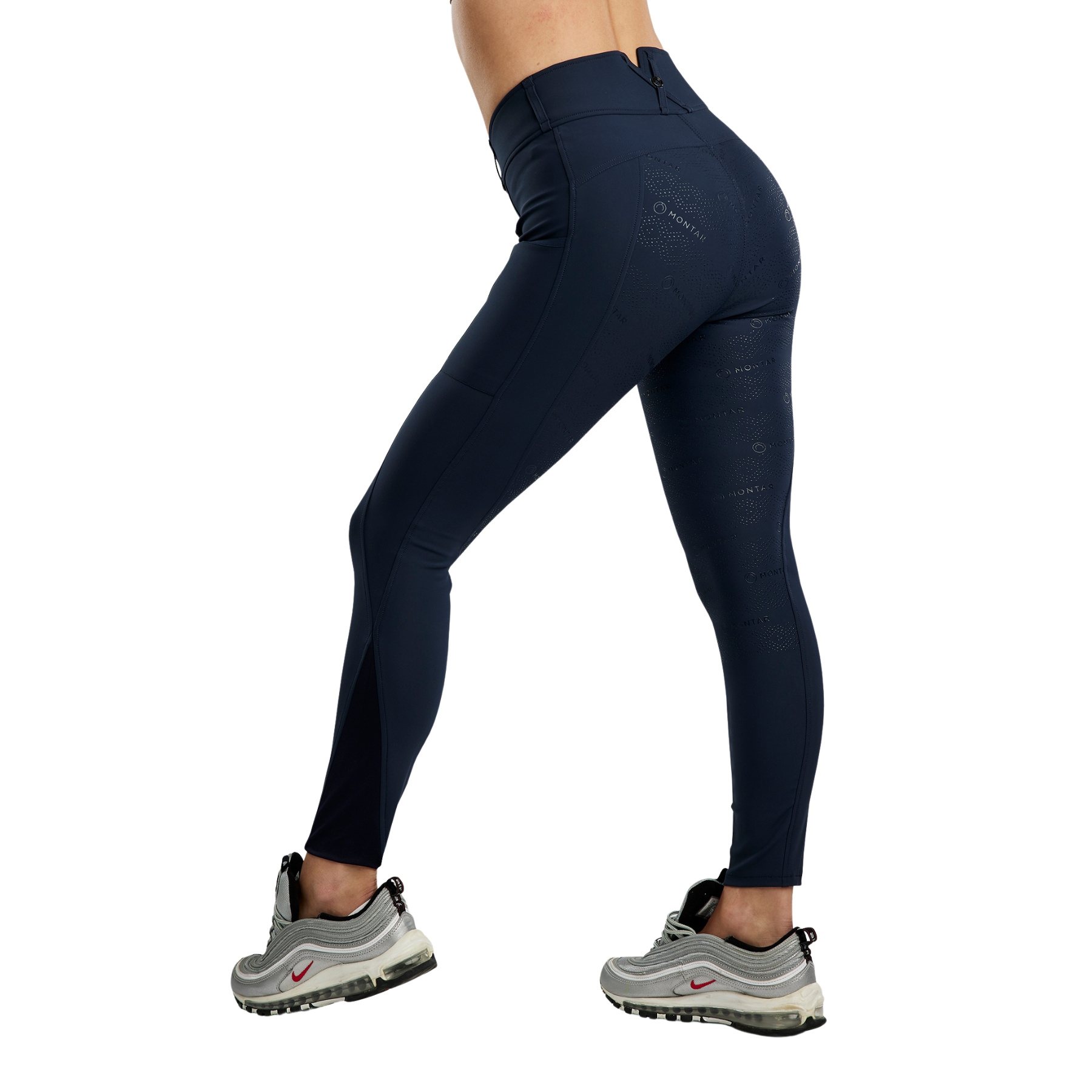 Montar MoMichelle Ladies Pull On Leggings with Gun Metal, Navy